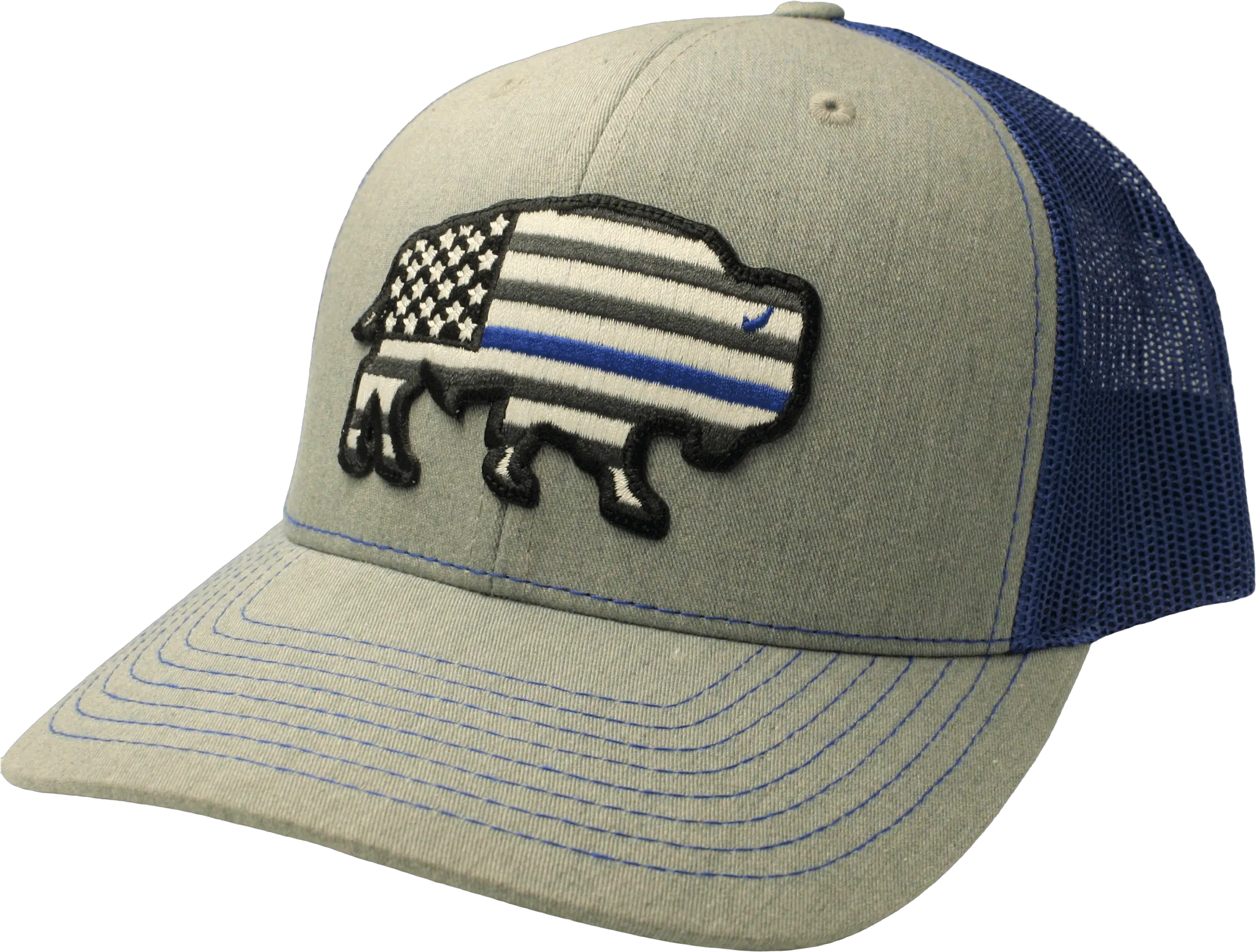 Thin Blue Line Heather Grey Baseball Cap Png Thin Blue Line Png