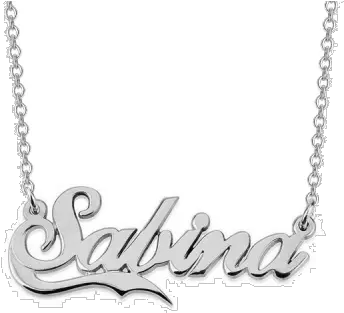 Love Design Jewelry With U2013 Amarleycom Sabina Name Necklace Silver Png Fancy Underline Transparent