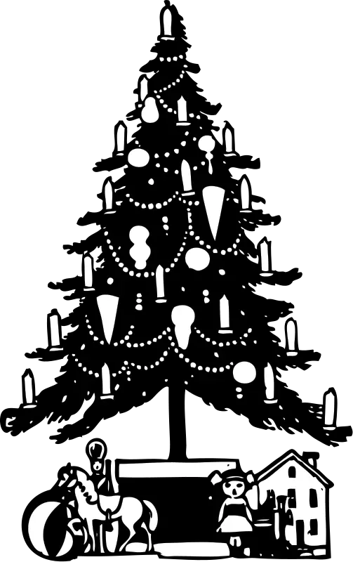 Christmas Tree Cartoon Png