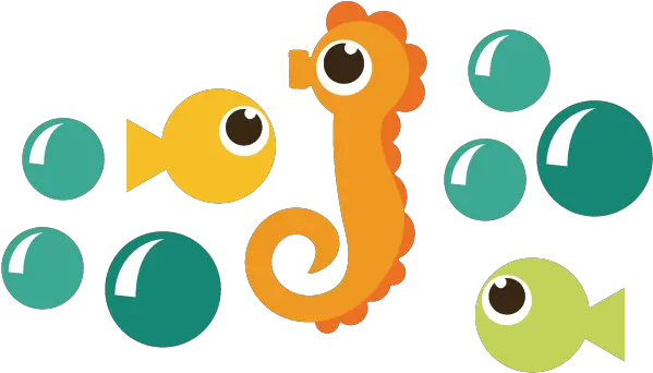 Seahorse And Fish Svg Files Ocean Cute Seahorse Png Ocean Fish Png