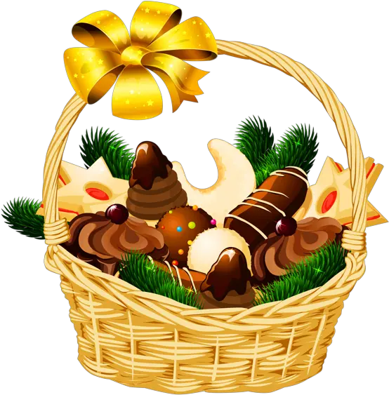 Library Of Christmas Baskets Clipart Christmas Food Clipart Png Basket Png