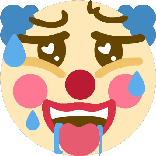 Ahegao Clown Emoji For A Discord Server Ahegao Clown Emoji Png Ahegao Transparent