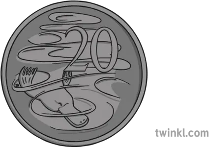 Australian Twenty Cent Coin Illustration Twinkl Language Png Cent Png