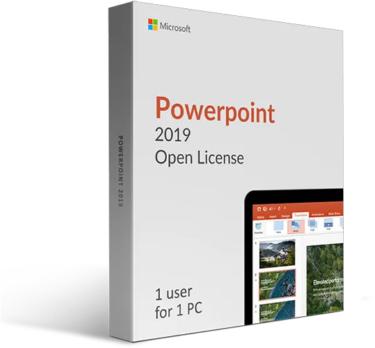 Microsoft Powerpoint 2019 Open License Vertical Png Powerpoint Desktop Icon