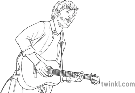 Ed Sheeran No Microphone Significant Ed Sheeran Continuous Line Art Png Ed Sheeran Png