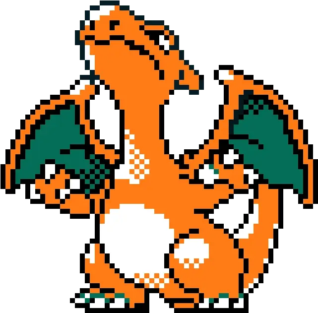 Charizard Pokemon Gold Clipart Transparent 8 Bit Charizard Png Charizard Png