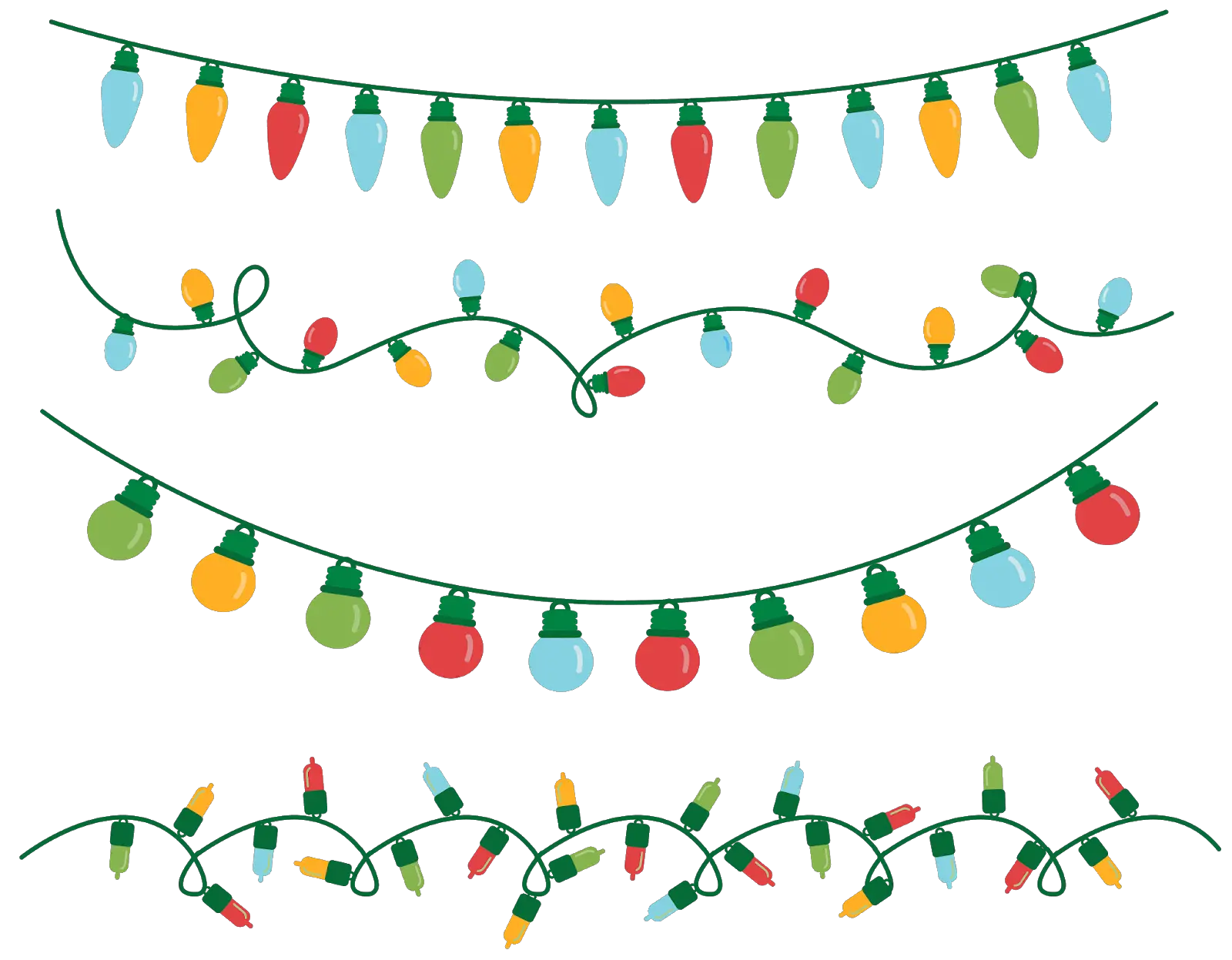 Christmas Lights Dots Png