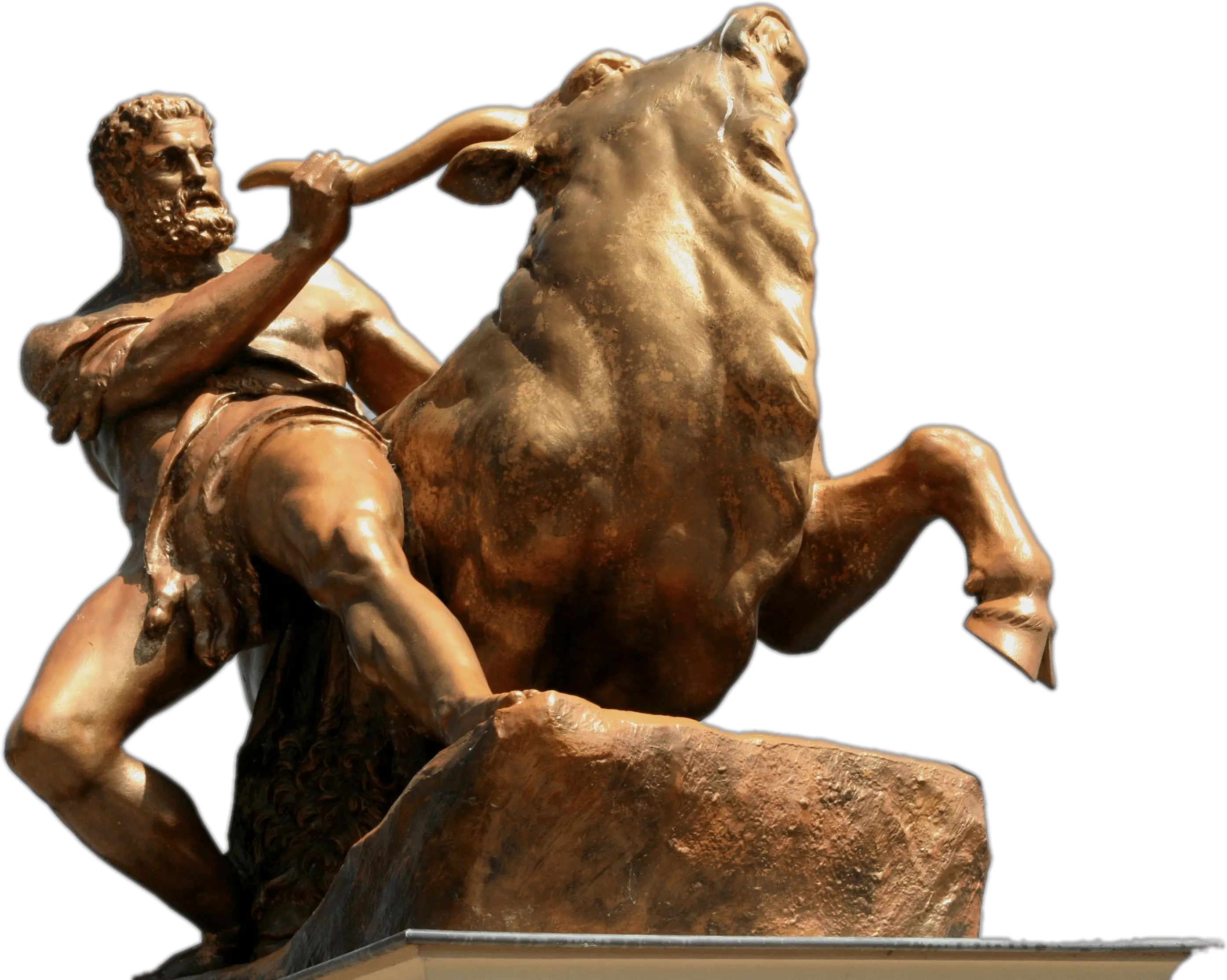 Heracles Fighting A Bull Transparent Png Stickpng Hercules Greek Mythology Transparent Png Bull Transparent Background