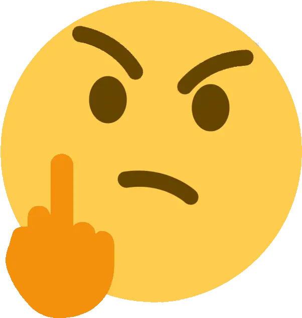 Think Middle Finger Thinking Transparent Background Custom Discord Emojis Png Finger Emoji Png