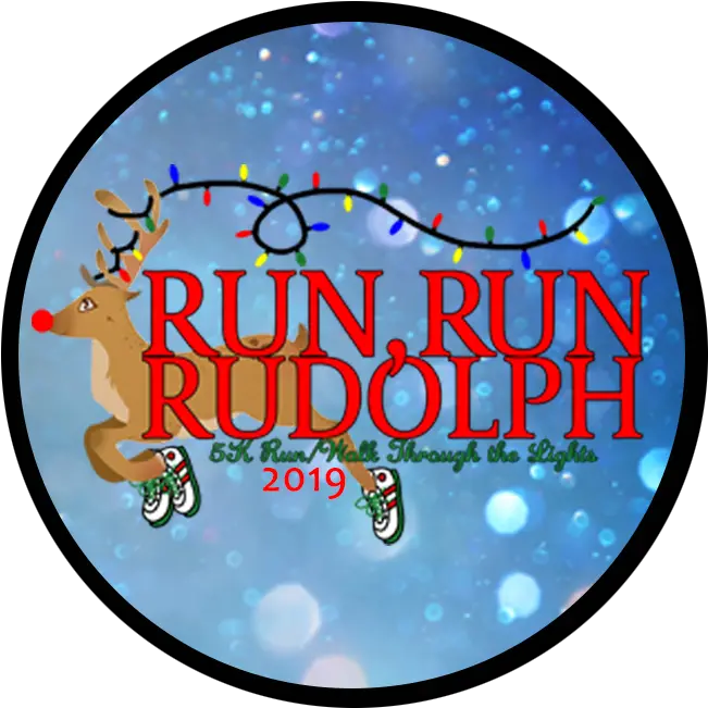 Run Rudolph 5k U2014 Christmas Circle Png Rudolph Png