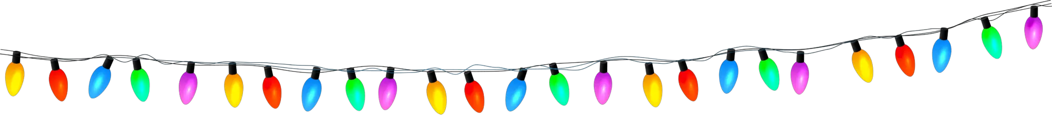 Christmas Garland And Lights Border Png