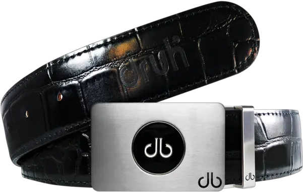 Ballmarker Black Crocodile Leather Texture Belt Belt Png Black Belt Png