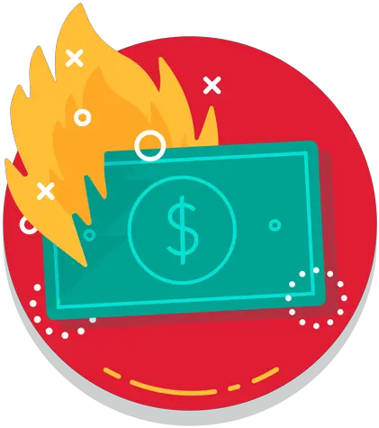 Dollar Bill Burn Rate Icon Transparent Png U0026 Svg Vector File Transparent Burn Icon Burn Png