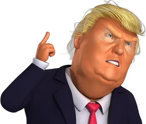 Forehead Microphone Caricature Trump Donald Trump Cartoon Png Trump Png