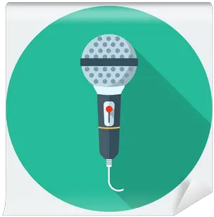 Wall Mural Vector Microphone Icon Pixersus Icon Mikrofon Png Mic Icon