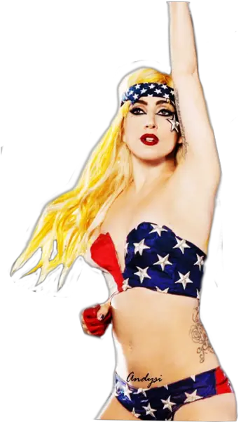 Lady Gaga Telephone Lady Gaga American Flag Outfit Png Lady Gaga Transparent