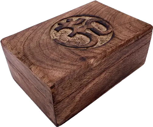 Om Symbol Carved Wooden Box 6 X 4 Mushroom New Orleans Solid Png Om Icon