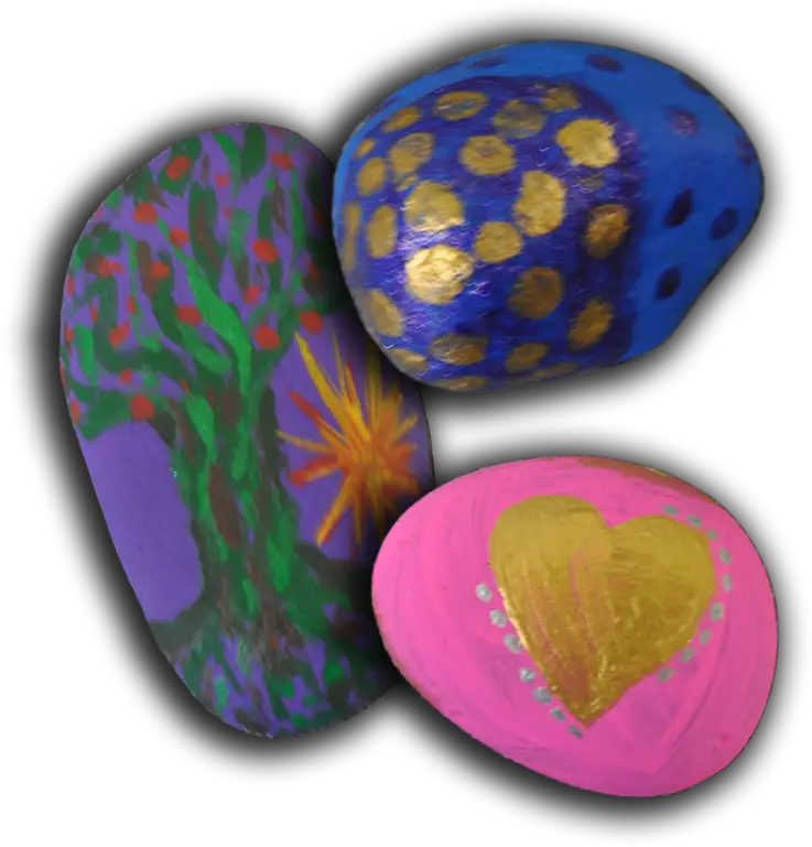 Sunset Rocks Painted Rocks Transparent Background Png Rocks Transparent