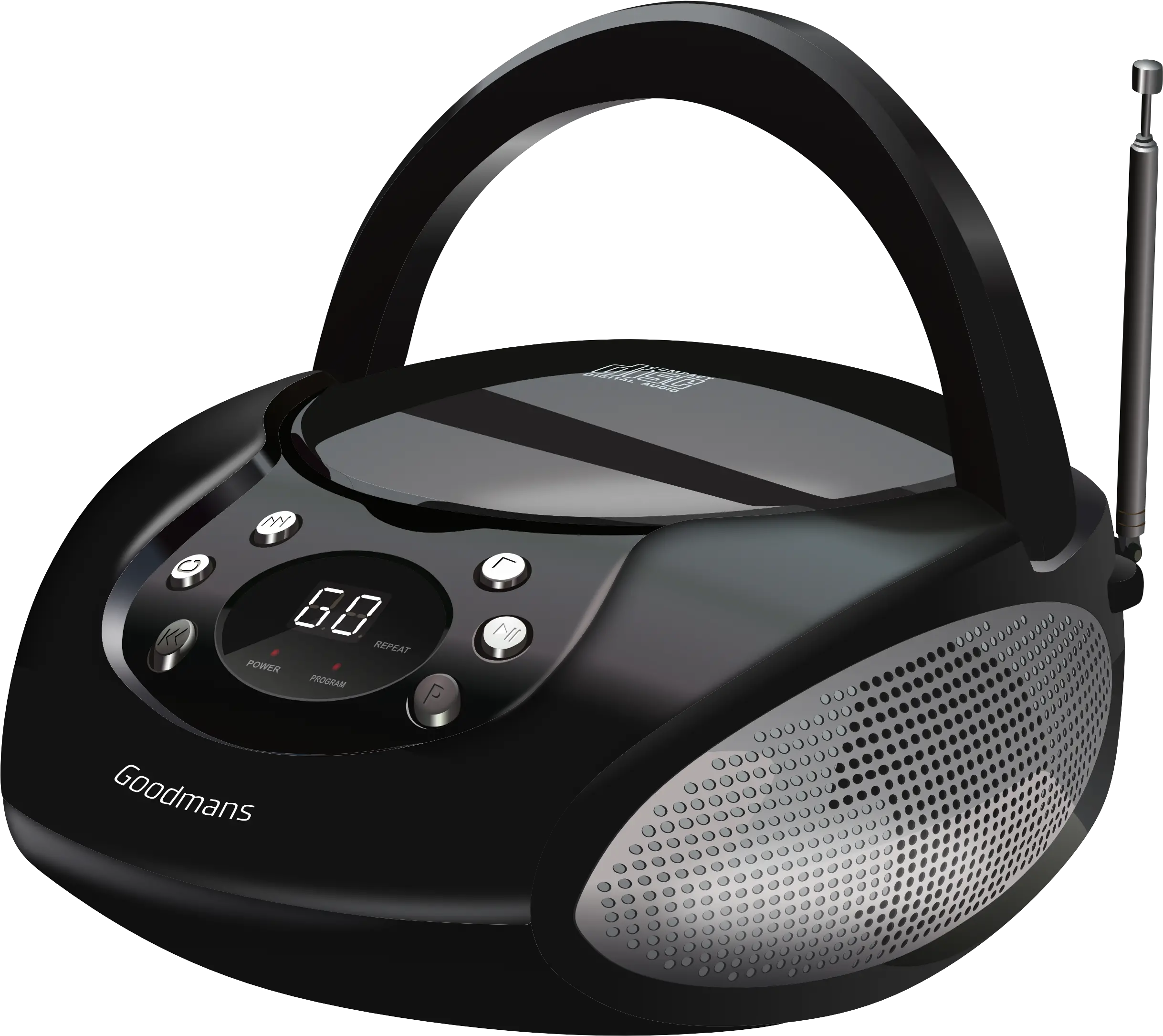 Gps06blk Cd Radio Boombox Goodmans Boombox Png Boom Box Png