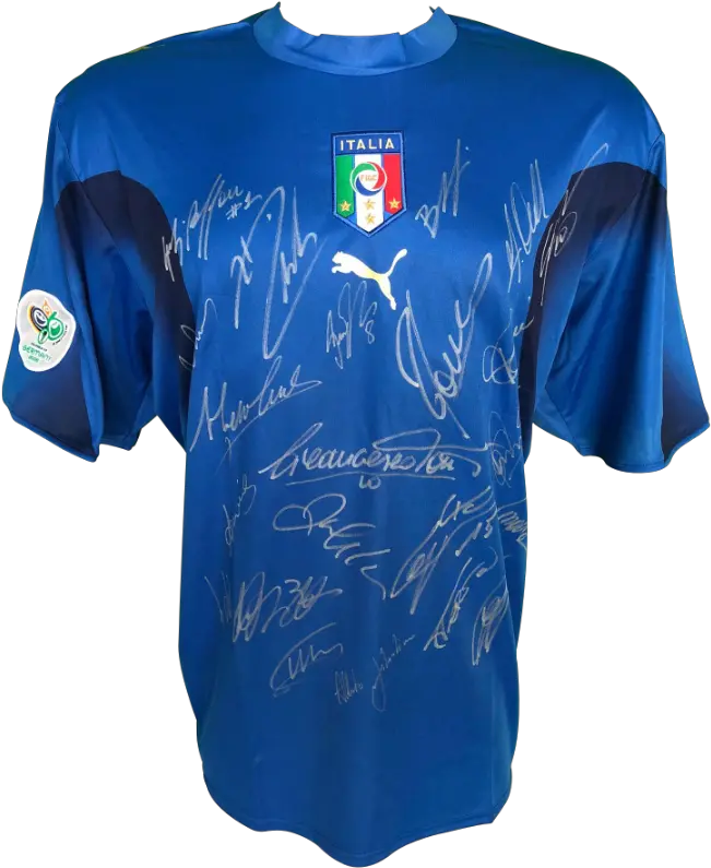 Italy Signed World Cup Shirt 2006 Italy National Football Team Png Italian Hand Png