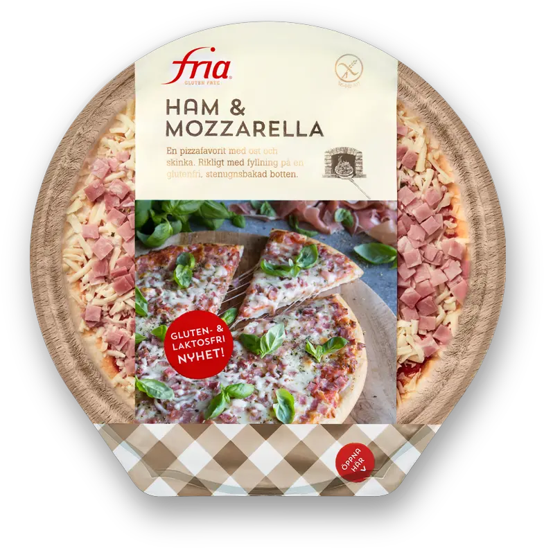 Download Hd Gluten Free Ham And Mozzarella Pizza Fria Fria Glutenfri Pizza Png Ham Png