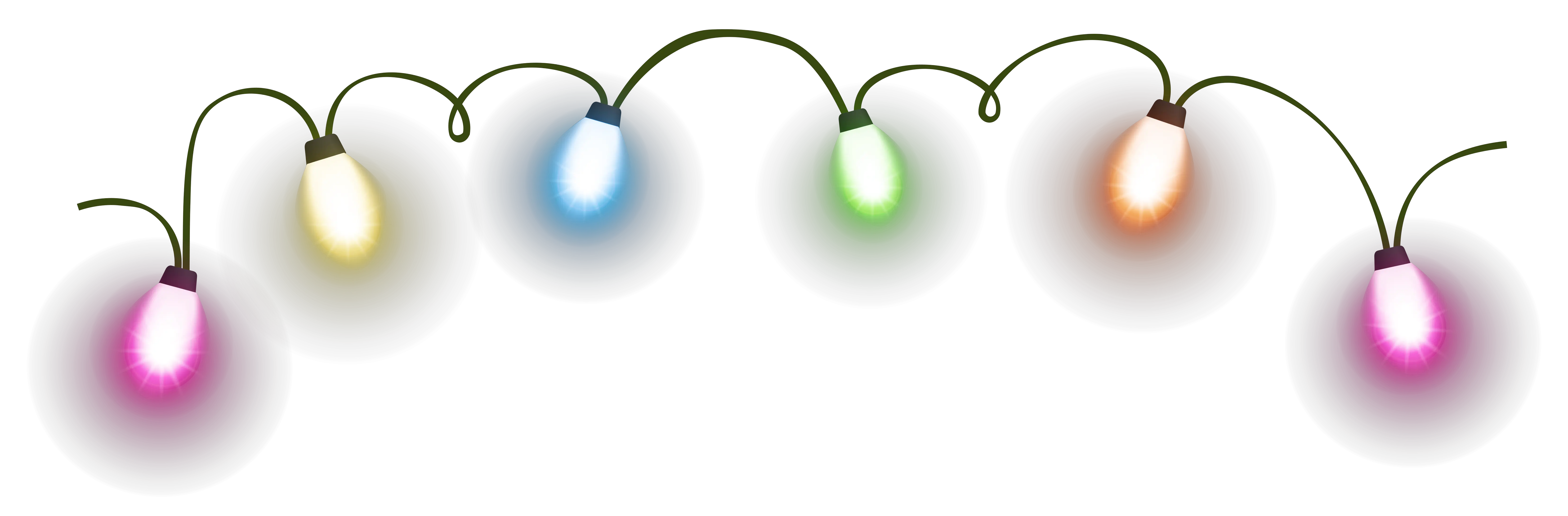 Christmas Lights Png On Black