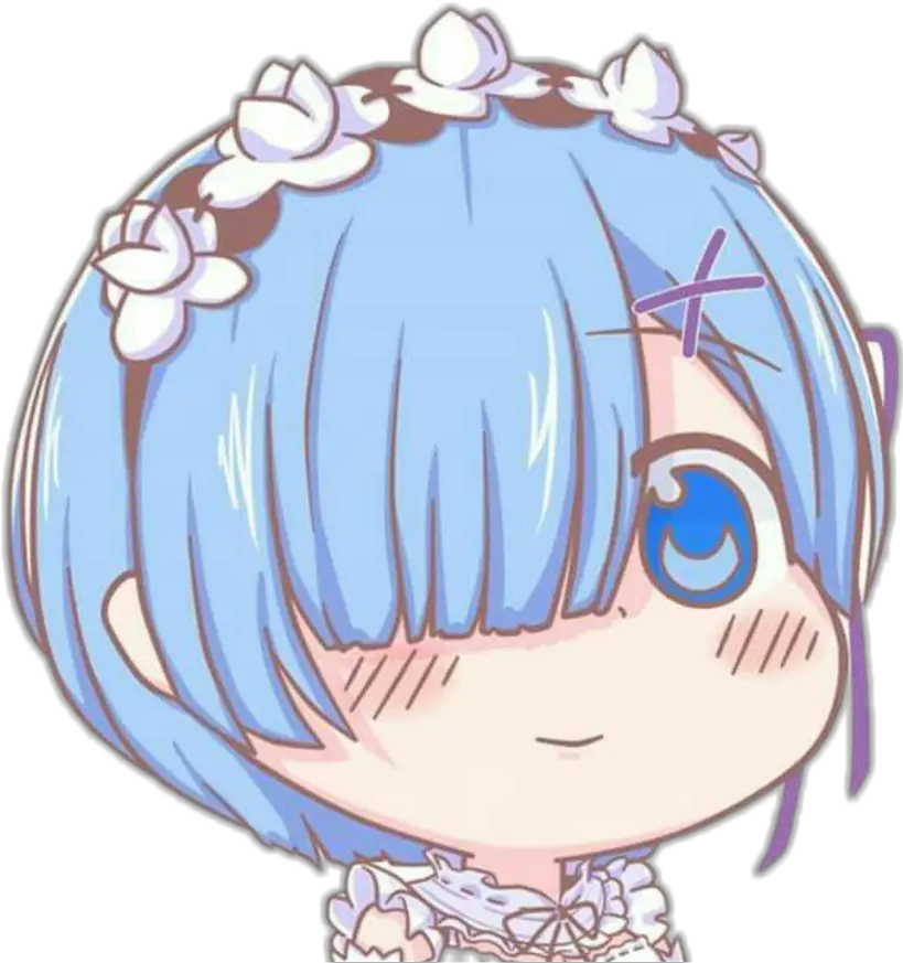 Download Hd Rem Rezero Bluehair Rem Re Zero Chibi Rem Re Zero Chibi Png Rem Re Zero Png