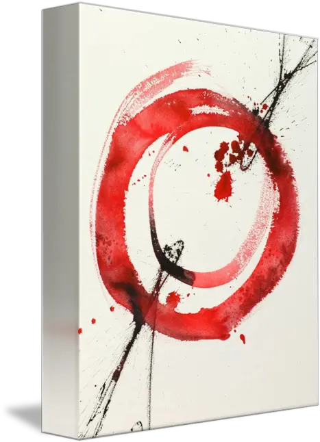 Red Zen Circle Red Circle Abstract Painting Png Zen Circle Png