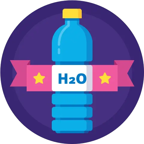 Badge Bottle Drink H2o Hydration Sport Water Icon Water Bottle Circle Icon Png Bottle Of Water Png