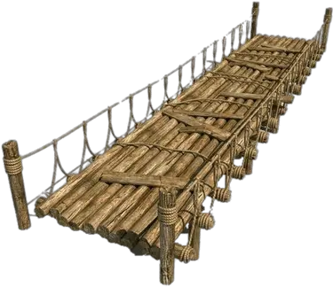 Wooden Bridge With Rope Transparent Png Stickpng Wood Bridge Png Bridge Png