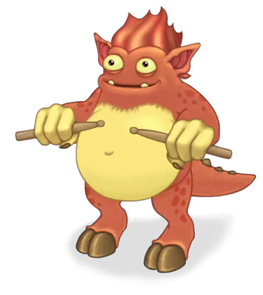 Drumpler Holding Drum Sticks My Singing Monsters Drumpler Png Drum Sticks Png