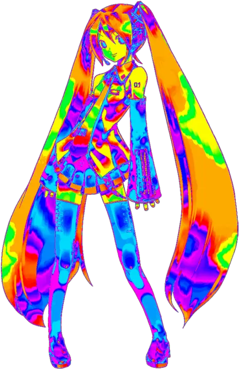 Vocaloid Transparent Eyestrain Stickers Png Miku Transparent