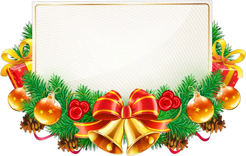 Christmas Clip Art Wreath Borders Png Download 800600 Transparent Christmas Border Design Holiday Frame Png