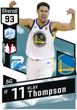 Klay Thompson Nba 2k17 Custom Card 2kmtcentral Golden State Warriors New Png Klay Thompson Png