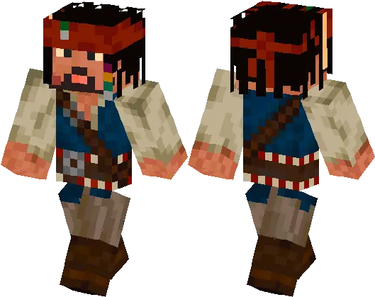 Download Jack Sparrow Mcpe Skin Captain Jack Sparrow Minecraft Skin Png Jack Sparrow Png