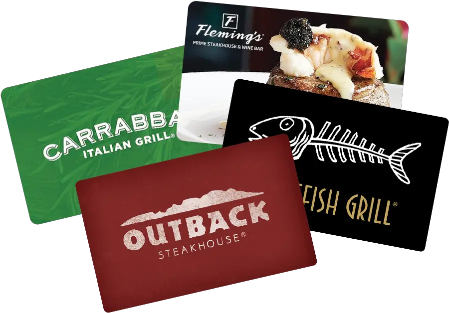 Bloomin Brands Gift Card Outback Steakhouse Gift Card Png Bone Fish Grill Logo