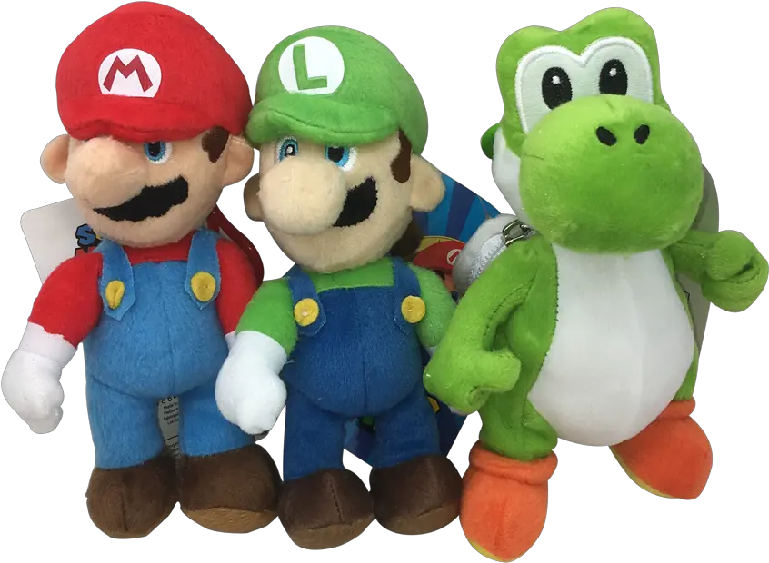 Clip Nintendo Plush Mario Luigi Or Dino Stuffed Toy Png Luigi Plush Png