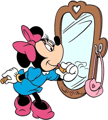 Minnie Bow Minnie Mouse Looking In The Mirror Hd Png Minnie Mouse In The Mirror Minnie Bow Png