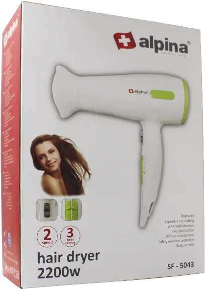 Alpina Sf 5043 Hair Dryer Alpina Personal Care Sf 5043 Product Png Hair Dryer Png