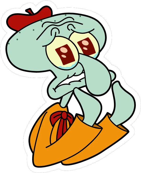 Spongebob Squidward Its So Beautyful Sticker Sticker Mania Fictional Character Png Squidward Nose Png