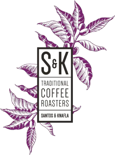 Santos U0026 Knafla U2013 Traditional Coffee Roasters Label Png Coffee Bean Logo