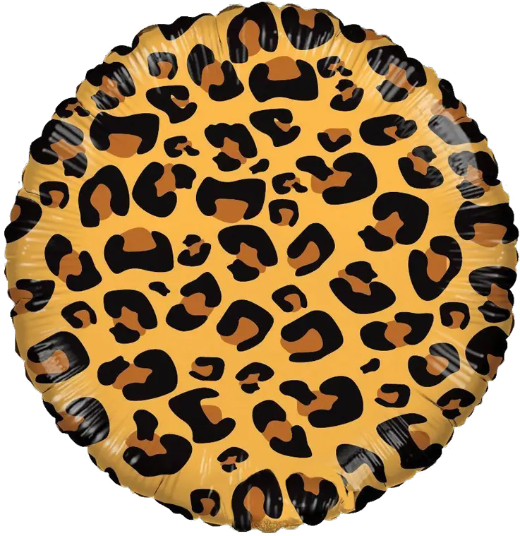 Brown Leopard Print Round Foil Balloon Leopard Print Happy Birthday Png Cheetah Print Png