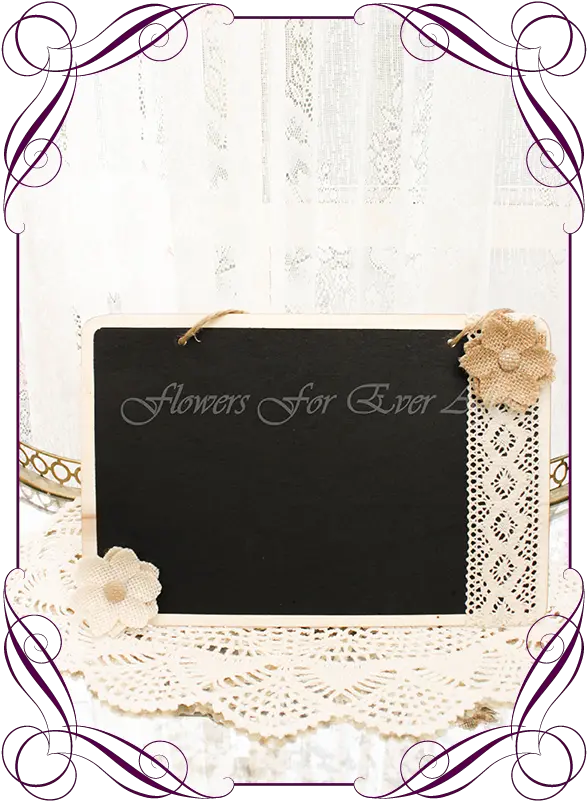 Burlap Lace Sign Board Png Chalk