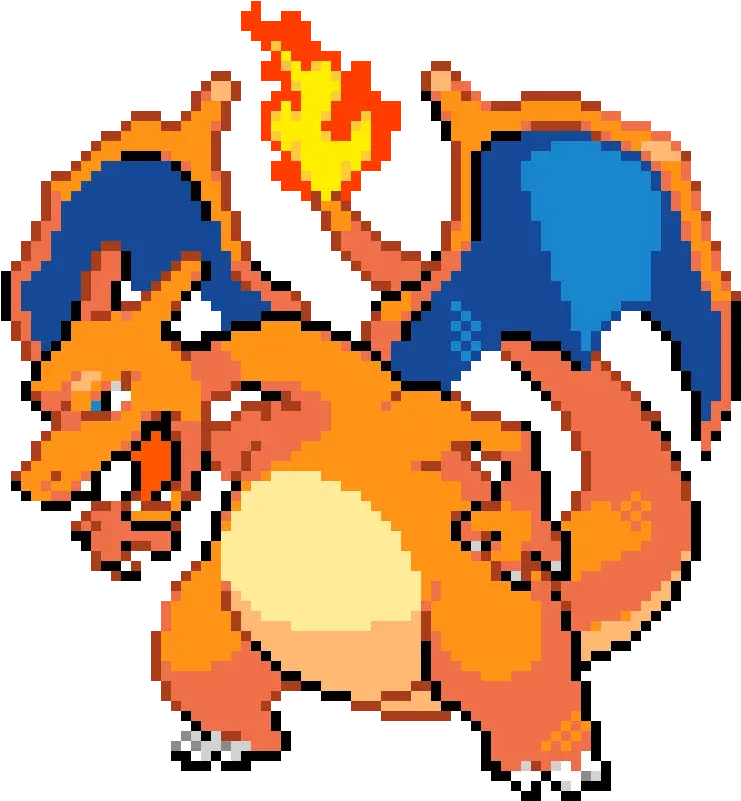 Charizard Pixel Charizard Pokemon Fire Red Png Charizard Png