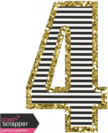 Baby Number 4 Bling Graphic By Melo Vrijhof Glitter The Number 4 Png Number 4 Png