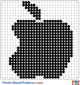 Apple Logo Perler Bead Pattern And Designs Sprites Mr Bean Perler Beads Png Apple Logos