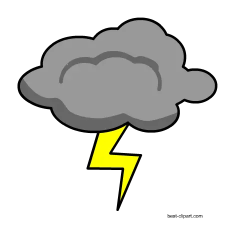 Download Grey Cloud And Lightening Free Png Clip Art Image Gray Clouds Clipart Background Clouds Clipart Png