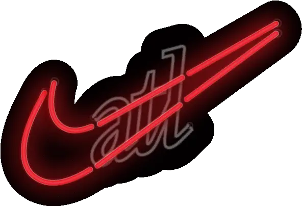 Us Nike Football Red Nike Neon Logo Art Png Red Nike Logos