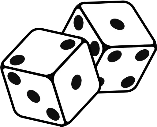 Transparent Background Dice Outline Dice Black And White Png Dice Transparent Background