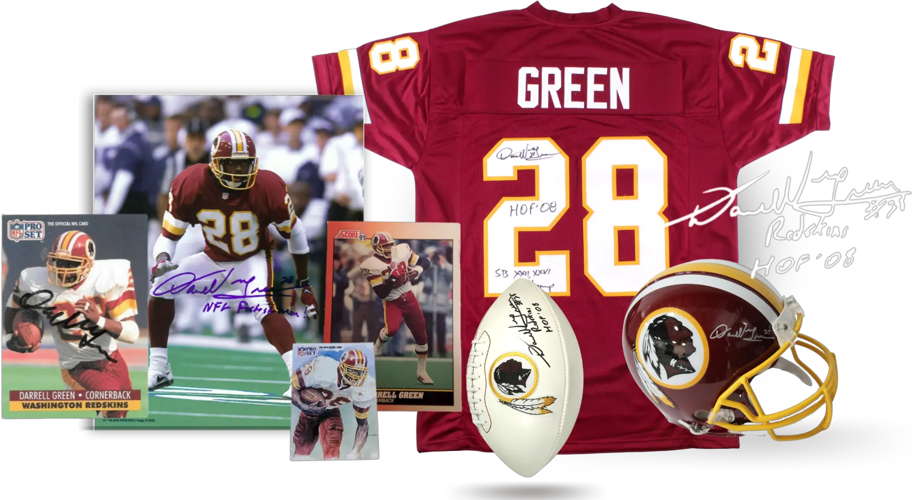 Darrell Green Autographs Revolution Helmets Png Redskin Icon